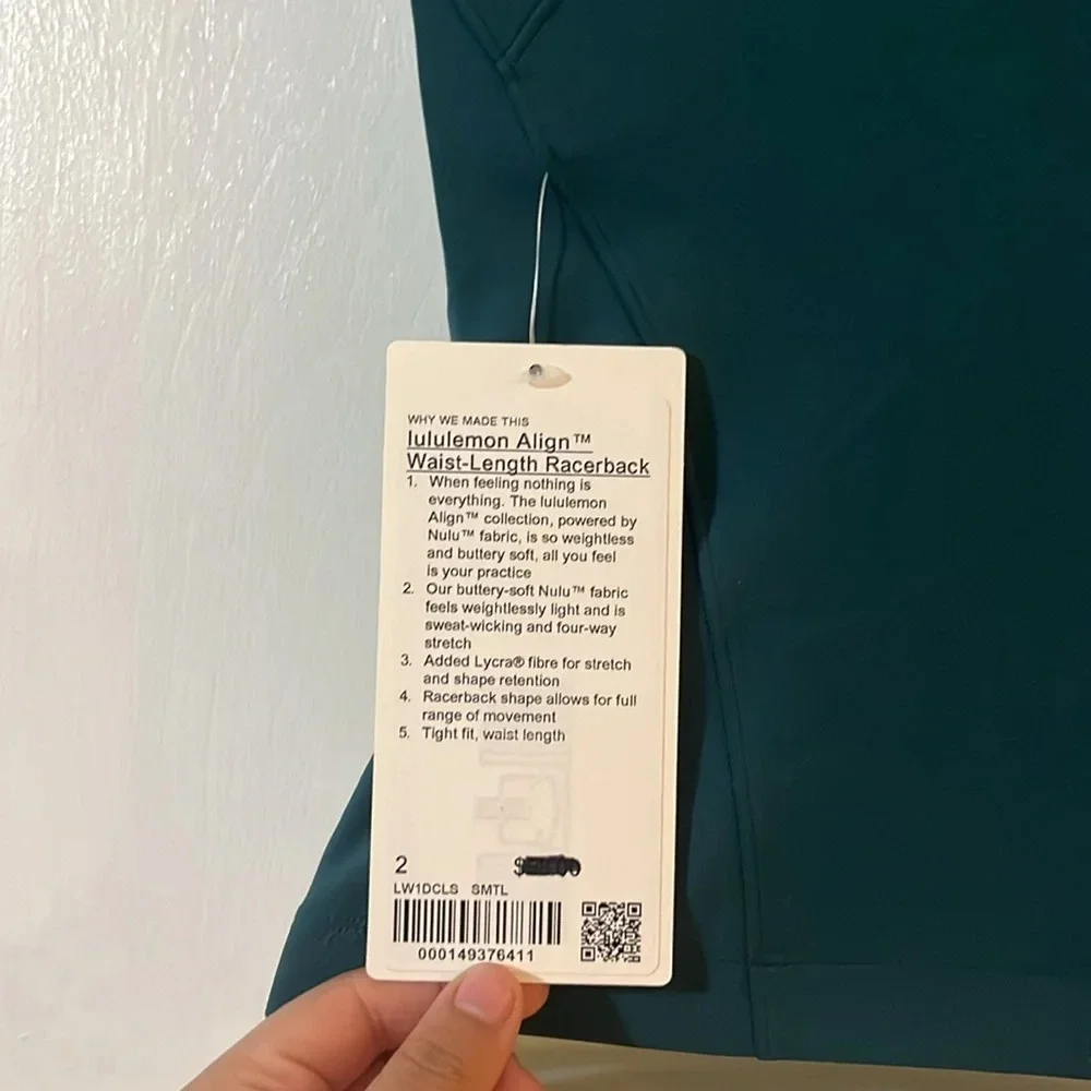 NWT Lululemon align waist length racerback